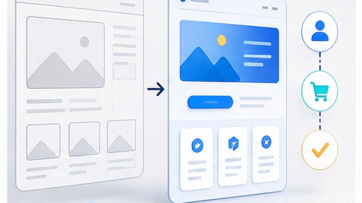 UI and UX homepage conversion path article illustration